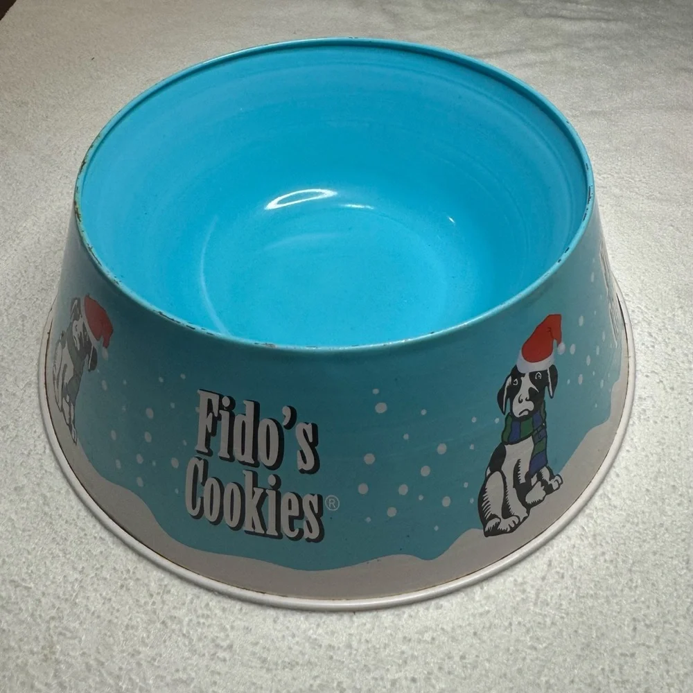 Fido's Cookies Dog Bowl Blue